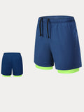 2-in-1 Laufshorts mit Innenhose für Herren