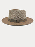 Luftiger Fedora-Sommerhut im Panama-Stil mit Mesh-Einsätzen