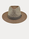 Luftiger Fedora-Sommerhut im Panama-Stil mit Mesh-Einsätzen