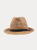 Der klassische handgewebte Stroh-Fedora