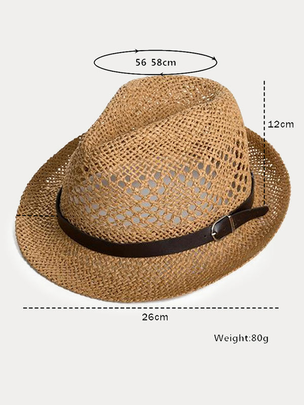 Der klassische handgewebte Stroh-Fedora