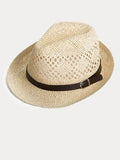 Der klassische handgewebte Stroh-Fedora