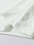 Geripptes Muskelshirt mit Henley-Kragen im Loose Fit