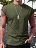 Herren Minimalist Drop Shoulder Ärmellos T-Shirt