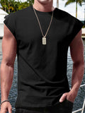 Herren Minimalist Drop Shoulder Ärmellos T-Shirt