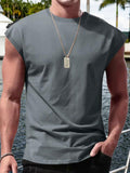 Herren Minimalist Drop Shoulder Ärmellos T-Shirt