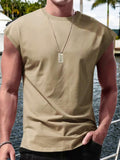 Herren Minimalist Drop Shoulder Ärmellos T-Shirt