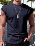 Herren Minimalist Drop Shoulder Ärmellos T-Shirt