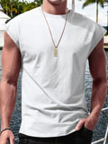 Herren Minimalist Drop Shoulder Ärmellos T-Shirt