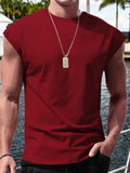 Herren Minimalist Drop Shoulder Ärmellos T-Shirt