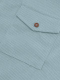 Herren Relaxed Fit Geripptes Strick-Kurzarmhemd