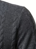 Herren Zopfmuster Kurzarm-Poloshirt