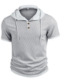 Herren Waffelstrick Hoodie 2-teiliges Set
