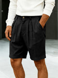 Herren High-Rise Geplissierte Chino Shorts