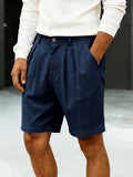 Herren High-Rise Geplissierte Chino Shorts