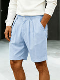 Herren High-Rise Geplissierte Chino Shorts