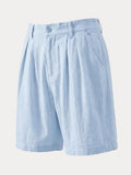 Herren High-Rise Geplissierte Chino Shorts