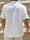 Washed Crinkle Strukturiertes Casual Beach Shirt