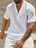 Washed Crinkle Strukturiertes Casual Beach Shirt