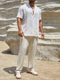 Washed Crinkle Strukturiertes Casual Beach Shirt