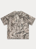 Abstraktes Tintendruck 2-Teiler T-Shirt & Shorts Set