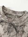 Abstraktes Tintendruck 2-Teiler T-Shirt & Shorts Set