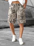 Abstraktes Tintendruck 2-Teiler T-Shirt & Shorts Set