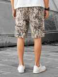 Abstraktes Tintendruck 2-Teiler T-Shirt & Shorts Set