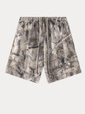 Abstraktes Tintendruck 2-Teiler T-Shirt & Shorts Set
