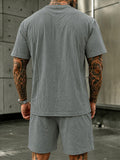 Herren Washed Cotton 2-Teiler T-Shirt & Shorts Set