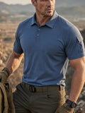 Standardkragen Stretch-Webstoff Casual Outdoor Poloshirt
