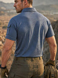 Standardkragen Stretch-Webstoff Casual Outdoor Poloshirt