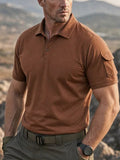 Standardkragen Stretch-Webstoff Casual Outdoor Poloshirt