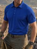 Standardkragen Stretch-Webstoff Casual Outdoor Poloshirt