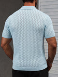 Knopfloser V-Ausschnitt Wellen-Ajour Casual Business Shirt