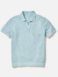 Knopfloser V-Ausschnitt Wellen-Ajour Casual Business Shirt
