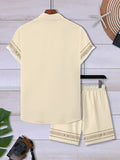 Herren Set mit Ethno-Print Hemd und Shorts