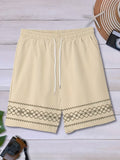 Herren Set mit Ethno-Print Hemd und Shorts