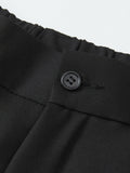 Bundfaltenhose mit weitem Bein hoher Taille