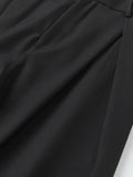 Bundfaltenhose mit weitem Bein hoher Taille