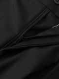 Bundfaltenhose mit weitem Bein hoher Taille
