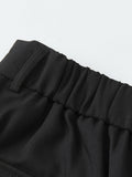 Bundfaltenhose mit weitem Bein hoher Taille