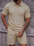 Lässiger Herren-Zweiteiler aus Struktur-Jacquard