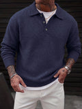 Herren Loose Fit Polo-Pullover mit Revers