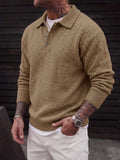 Herren Loose Fit Polo-Pullover mit Revers
