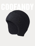 Winddichte Strick-Beanie mit Ohrenschutz