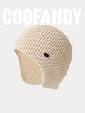 Winddichte Strick-Beanie mit Ohrenschutz