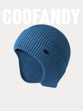 Winddichte Strick-Beanie mit Ohrenschutz
