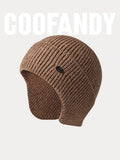 Winddichte Strick-Beanie mit Ohrenschutz