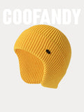 Winddichte Strick-Beanie mit Ohrenschutz